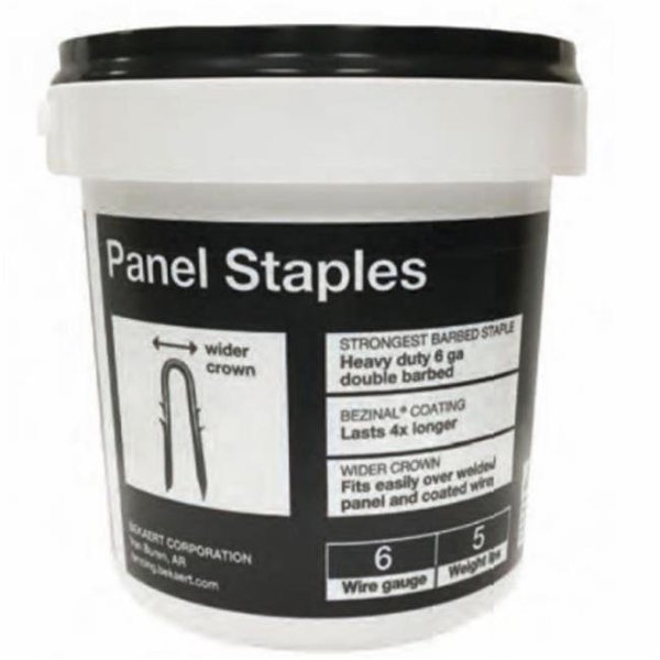 Bekaert Bekaert Steel Wire 621203 Panel Staples Pail; 6 Gauge & 2.5 in. 5 lbs 621203